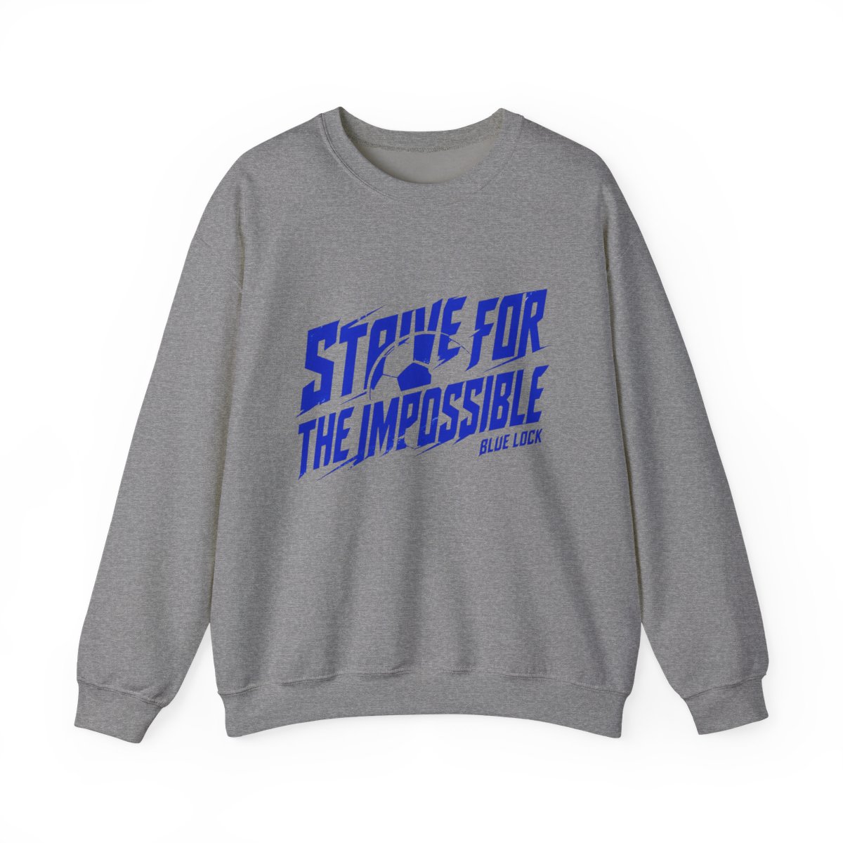 Blue Lock "STRIVE FOR THE IMPOSSIBLE" Crewneck - alternate angle 2, merchandise