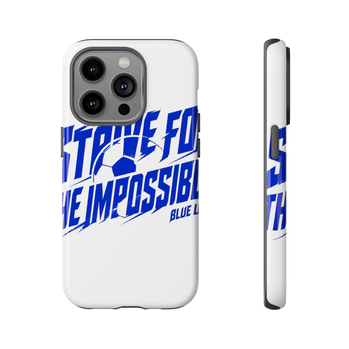Blue Lock "STRIVE FOR THE IMPOSSIBLE" Phone Case - alternate angle 2, merchandise