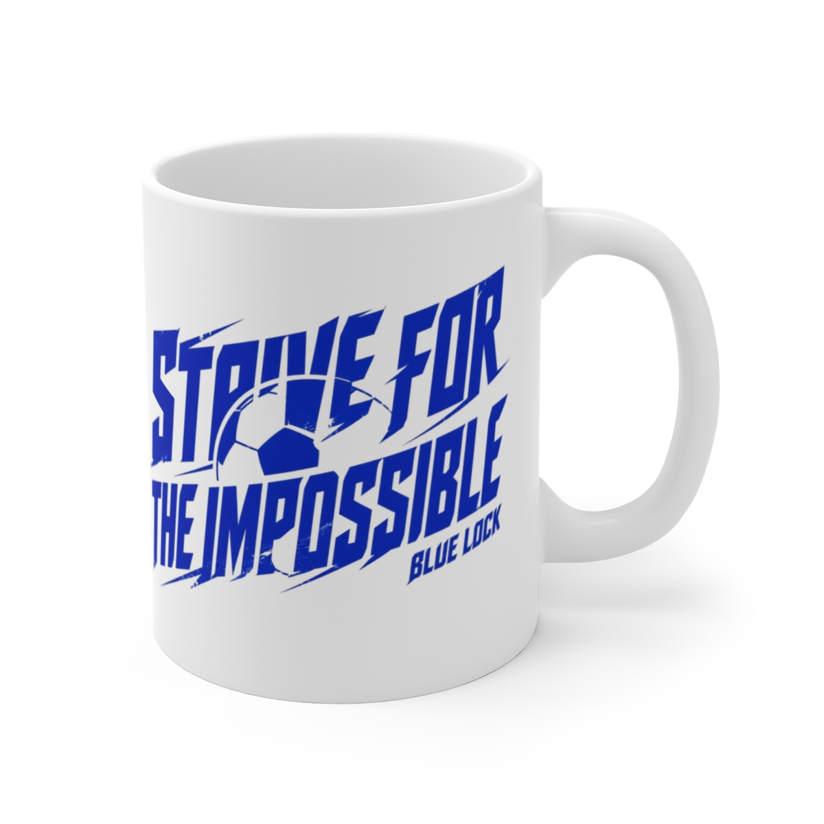 Blue Lock "STRIVE FOR THE IMPOSSIBLE" White Mug