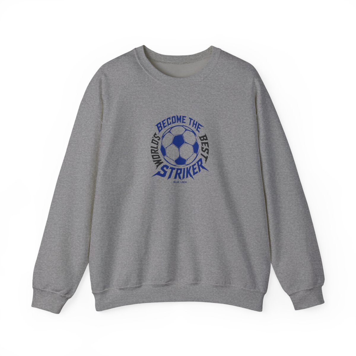 Blue Lock "BECOME THE WORLD’S BEST STRIKER" Crewneck - alternate angle 2, merchandise