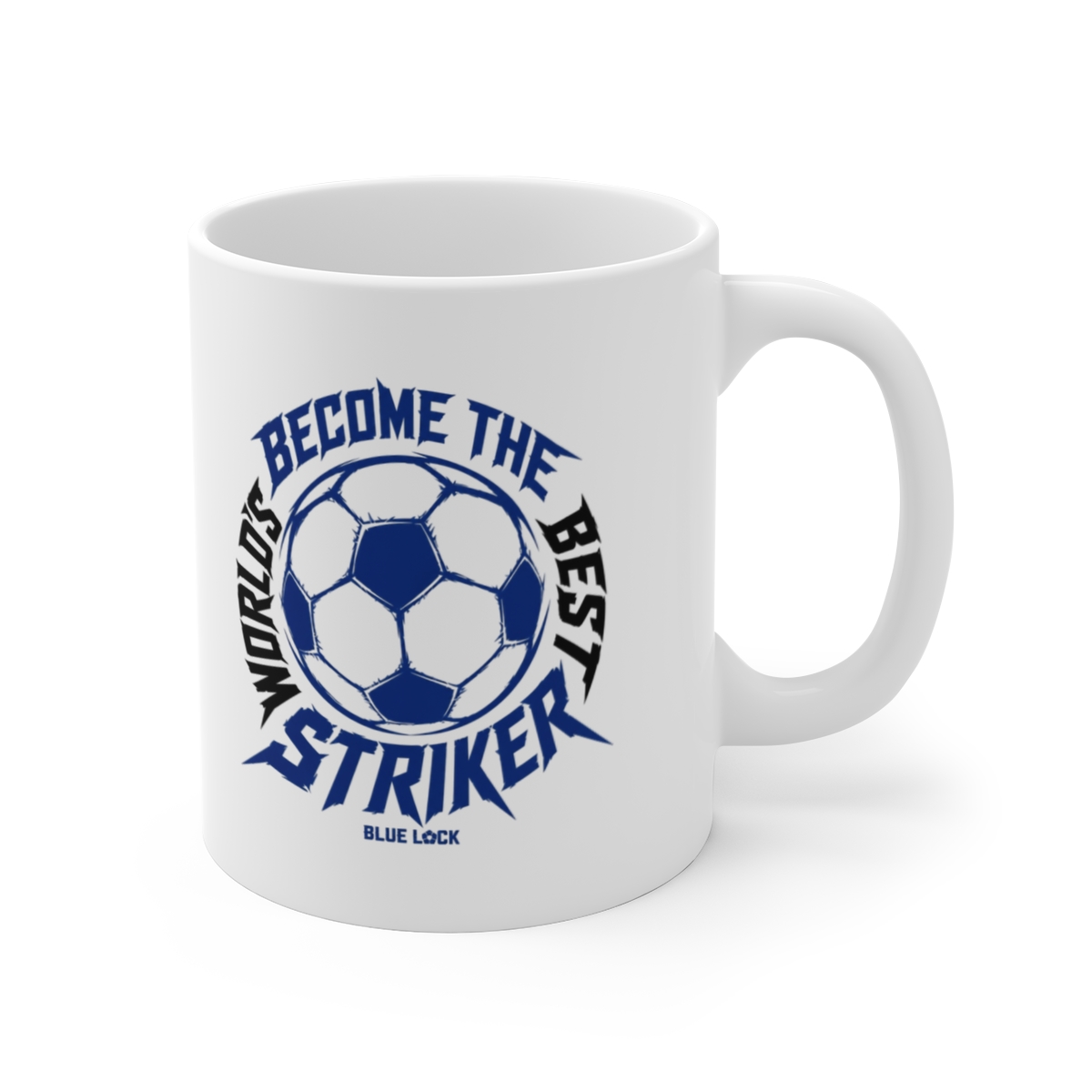 Blue Lock "BECOME THE WORLD’S BEST STRIKER" White Mug