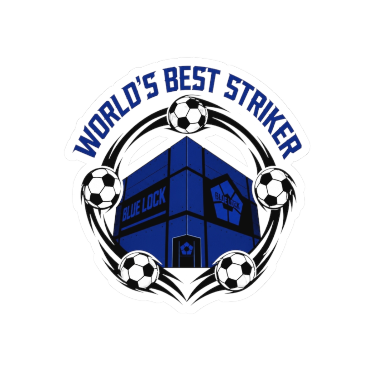 Blue Lock "World’s Best Striker" Sticker - Official Stickers merchandise
