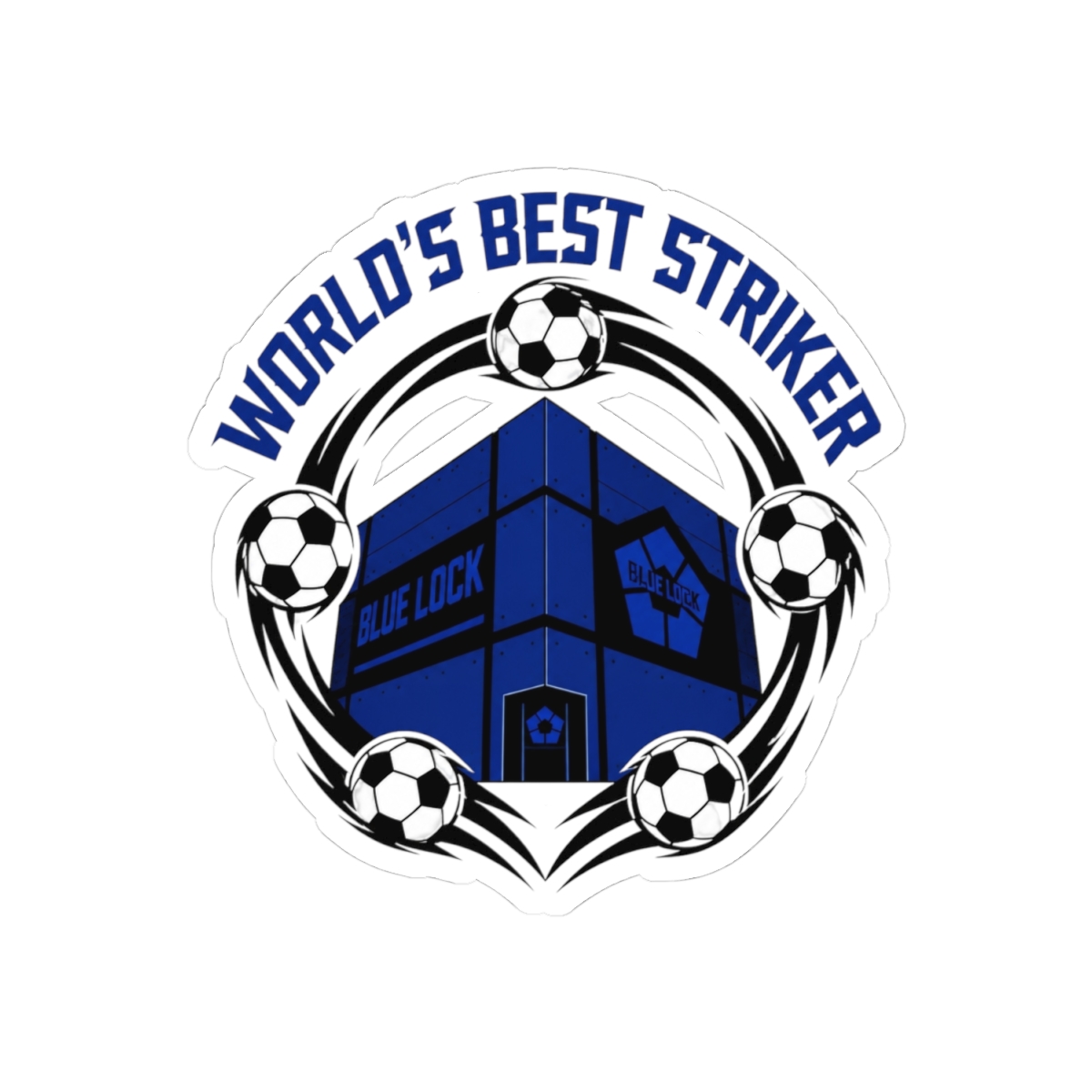Blue Lock "World’s Best Striker" Sticker - alternate angle 2, merchandise