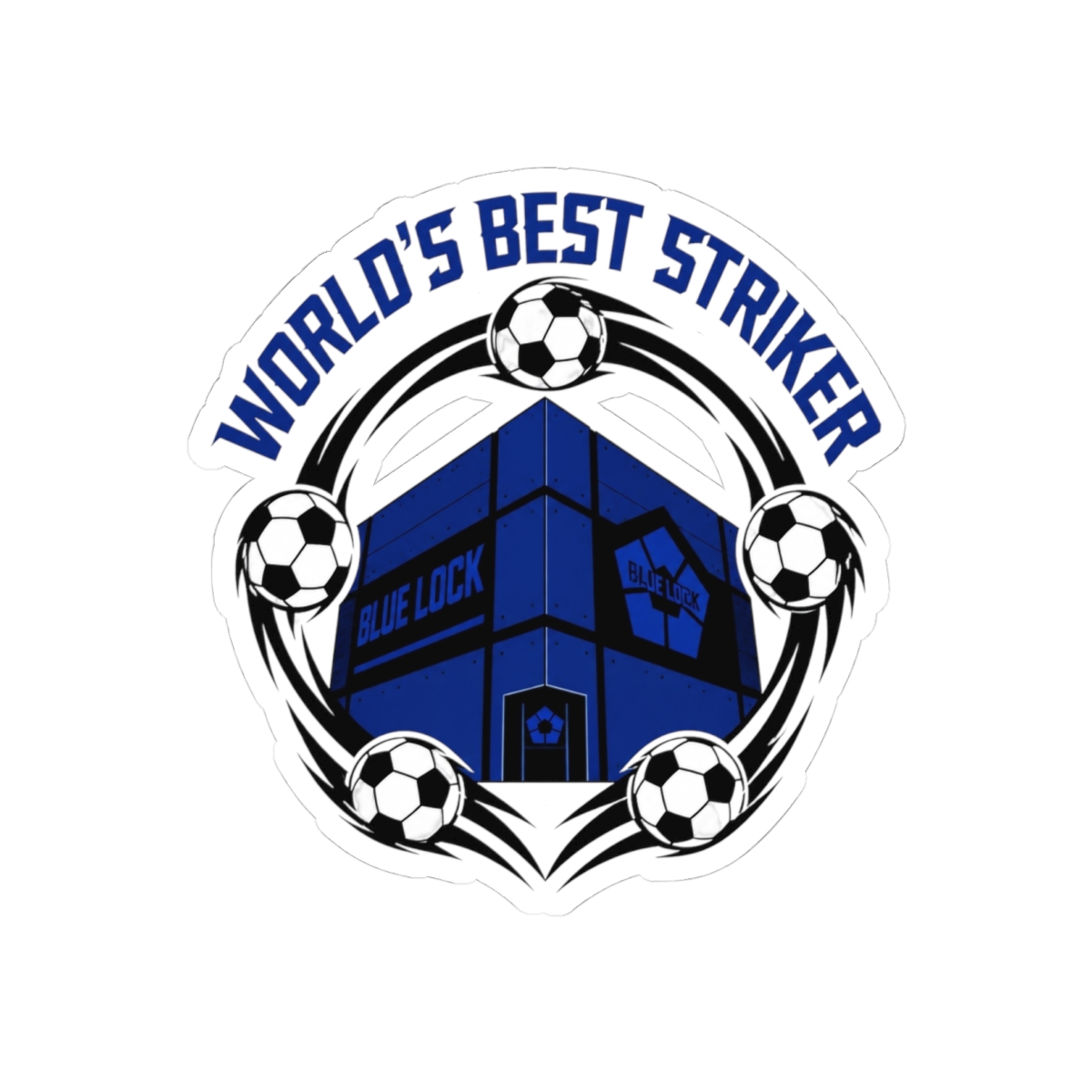 Blue Lock "World’s Best Striker" Sticker - Official Stickers merchandise