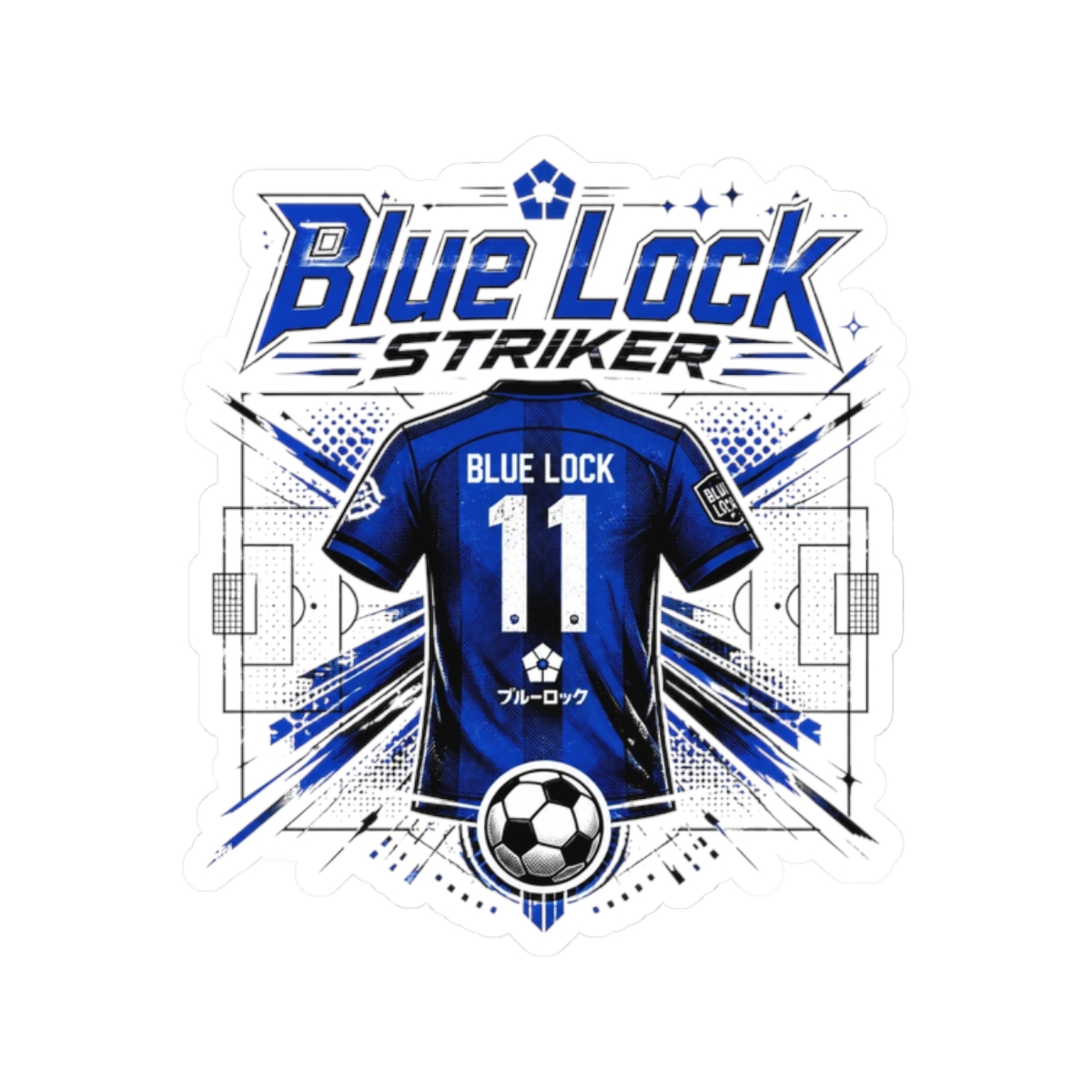 Blue Lock "Blue Lock Striker" Sticker - Official Stickers merchandise