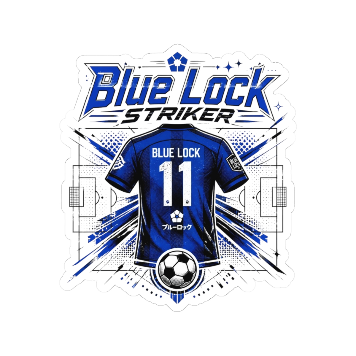 Blue Lock "Blue Lock Striker" Sticker - Official Stickers merchandise
