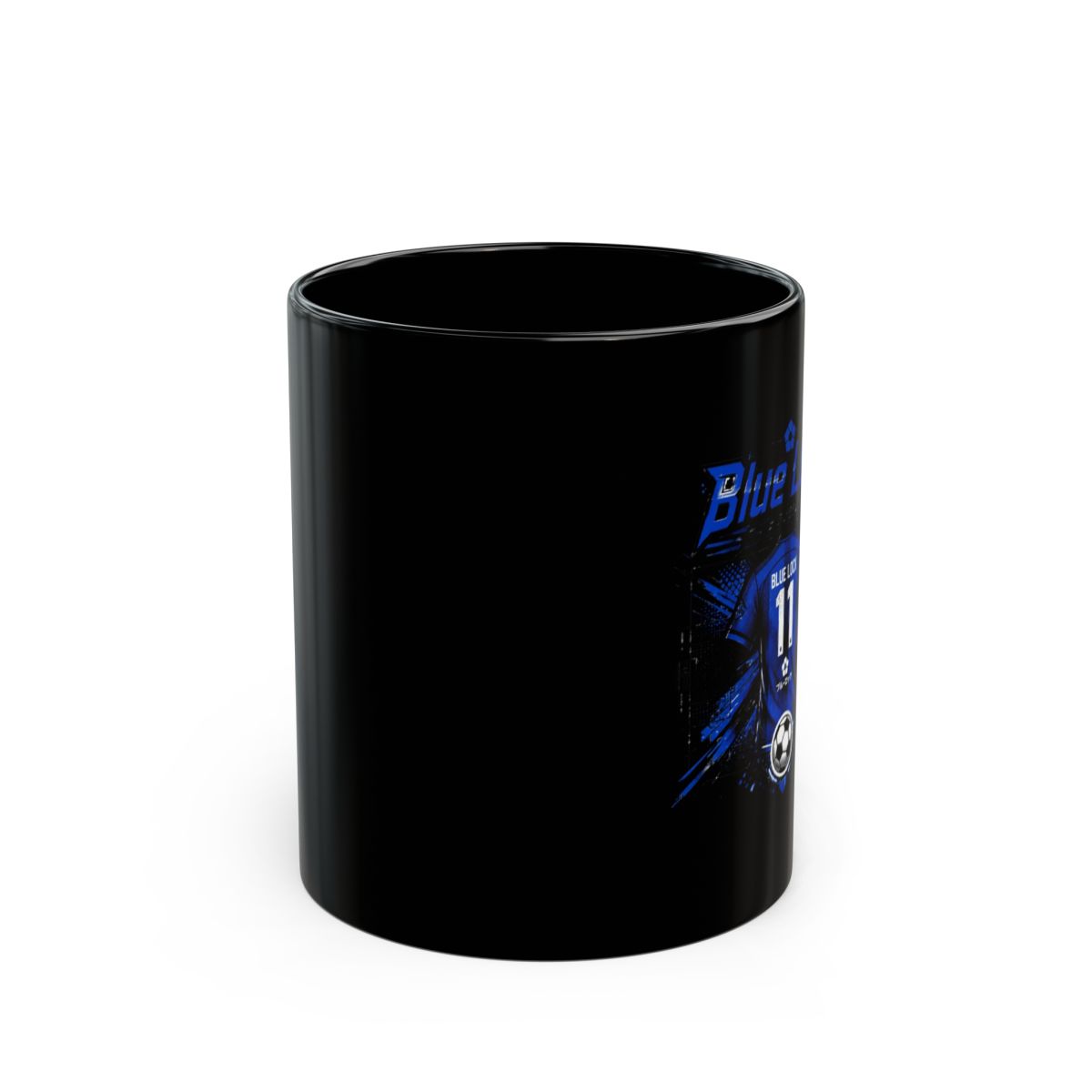 Blue Lock "Blue Lock Striker" Black Mug - alternate angle 1, merchandise