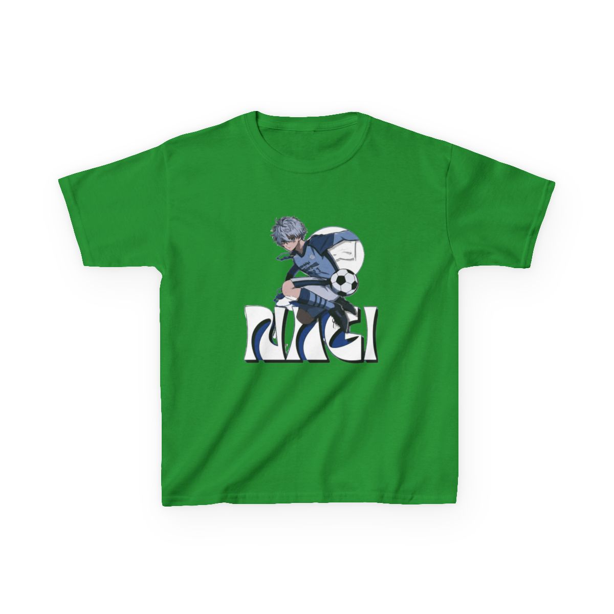 seishirou Nagi fan art design anime blue lock Kids T-Shirt - alternate angle 3, merchandise