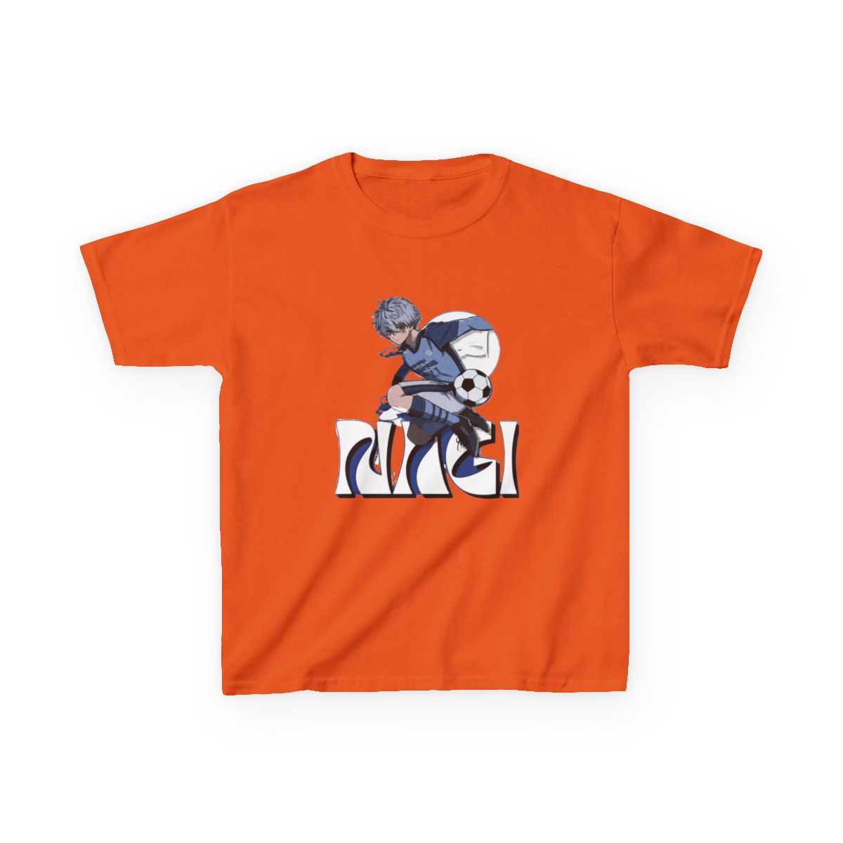 seishirou Nagi fan art design anime blue lock Kids T-Shirt - alternate angle 2, merchandise