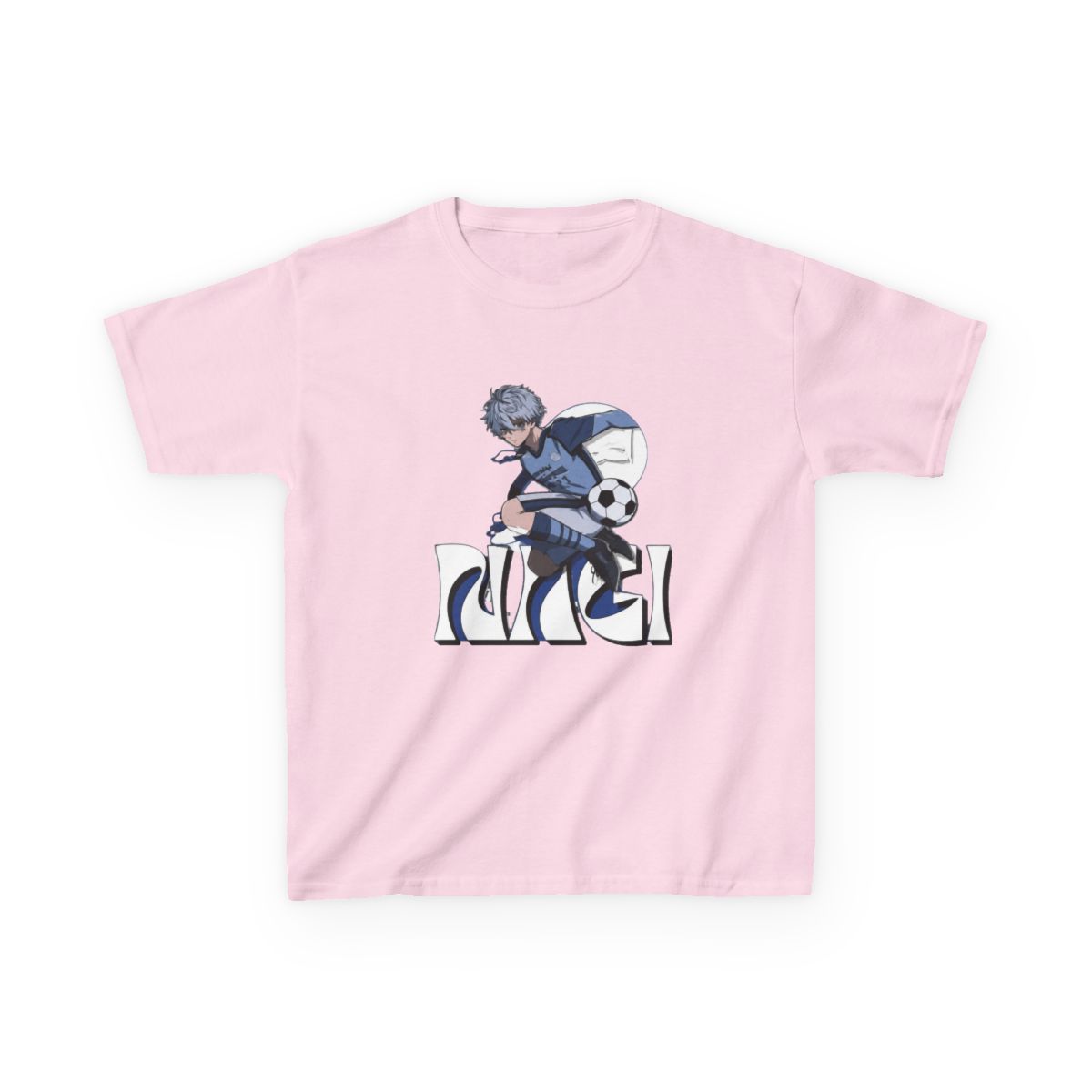 seishirou Nagi fan art design anime blue lock Kids T-Shirt - alternate angle 5, merchandise