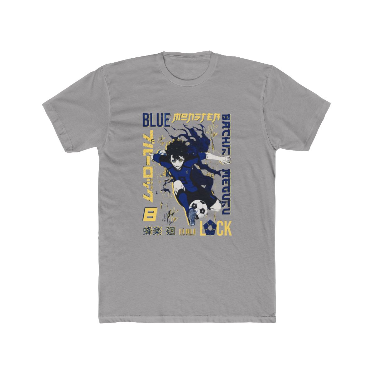 Blue Monster Bachira Meguru Lock Blue Lock Anime Football Fan T Shirt - alternate angle 3, merchandise