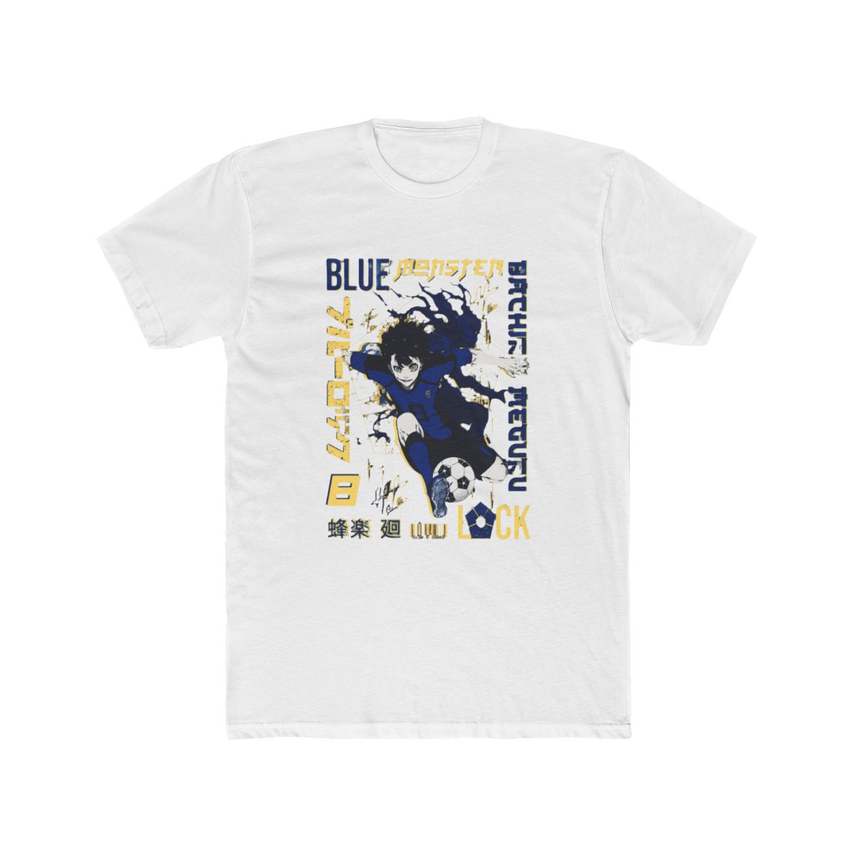 Blue Monster Bachira Meguru Lock Blue Lock Anime Football Fan T Shirt - alternate angle 2, merchandise