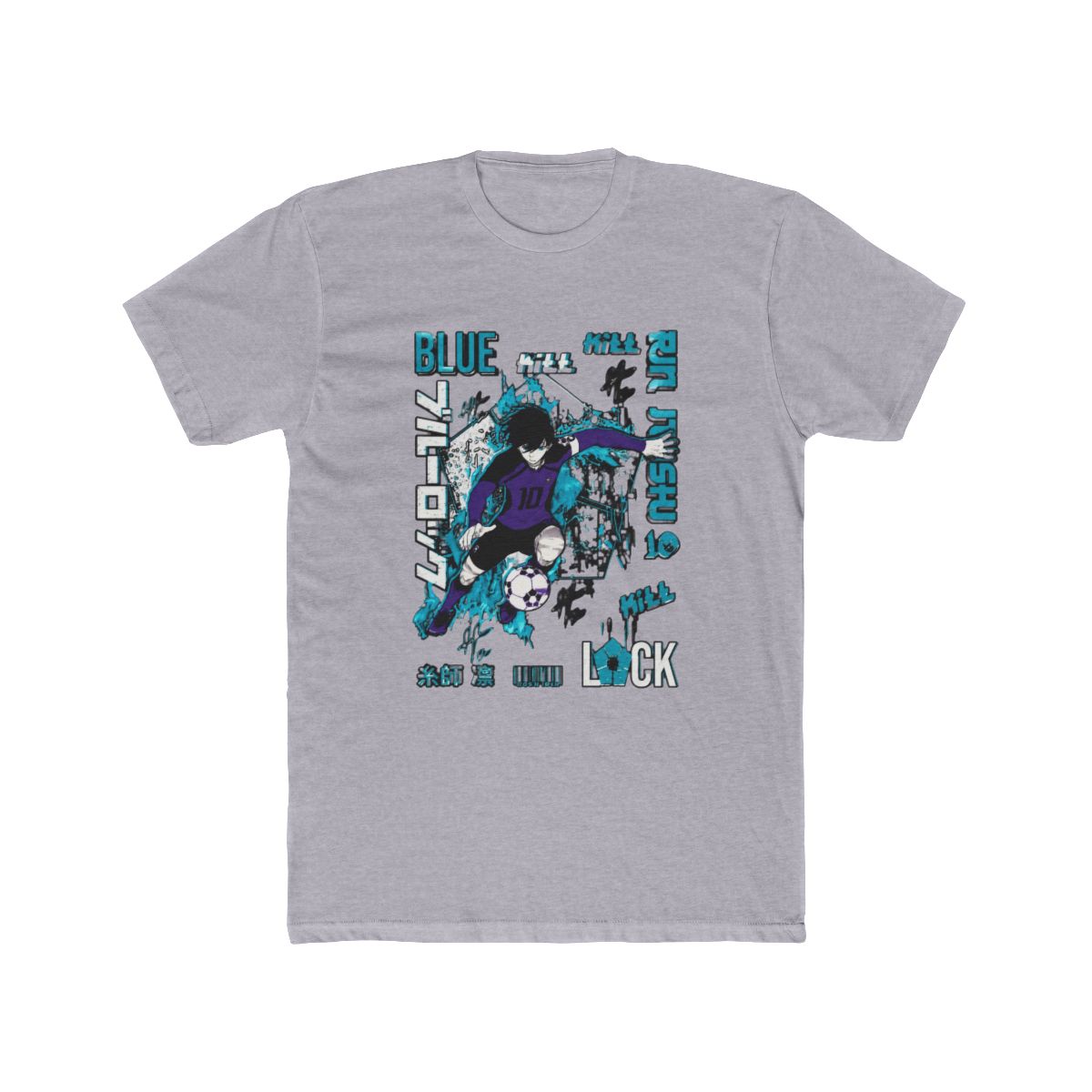 Blue Lock Rin Itoshi Anime Soccer Manga Fandom T Shirt - alternate angle 3, merchandise