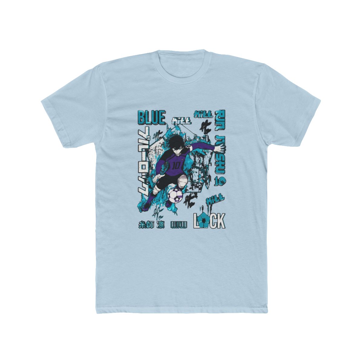 Blue Lock Rin Itoshi Anime Soccer Manga Fandom T Shirt - alternate angle 5, merchandise
