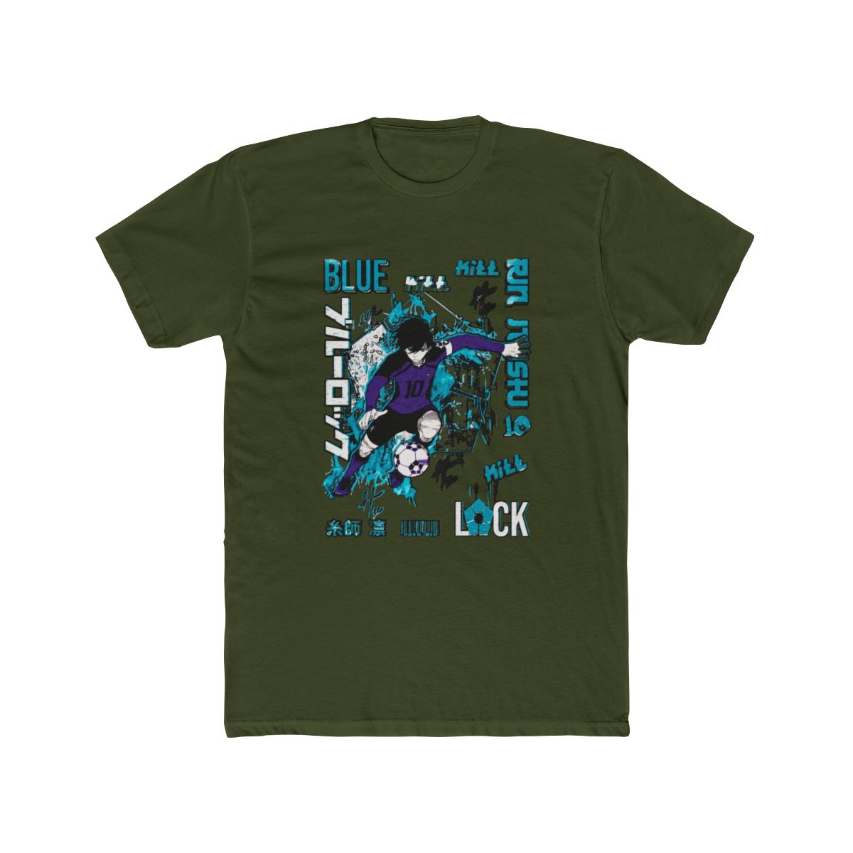 Blue Lock Rin Itoshi Anime Soccer Manga Fandom T Shirt - alternate angle 4, merchandise