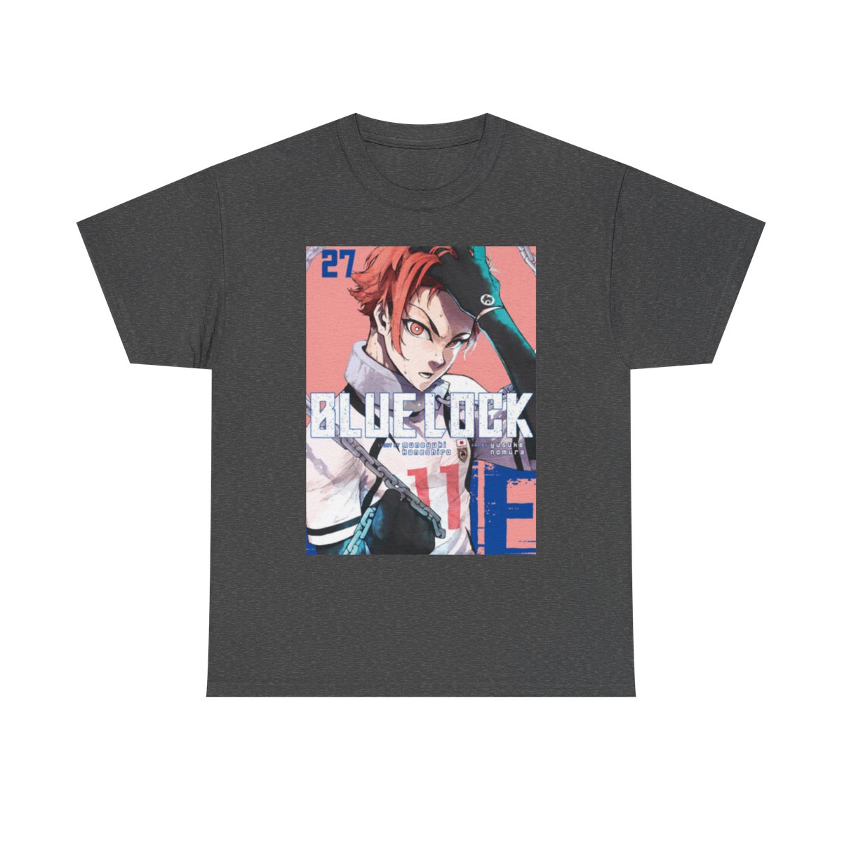 Blue Lock Anime Character Tee | Red-Haired Striker Soccer Graphic Shirt - alternate angle 4, merchandise