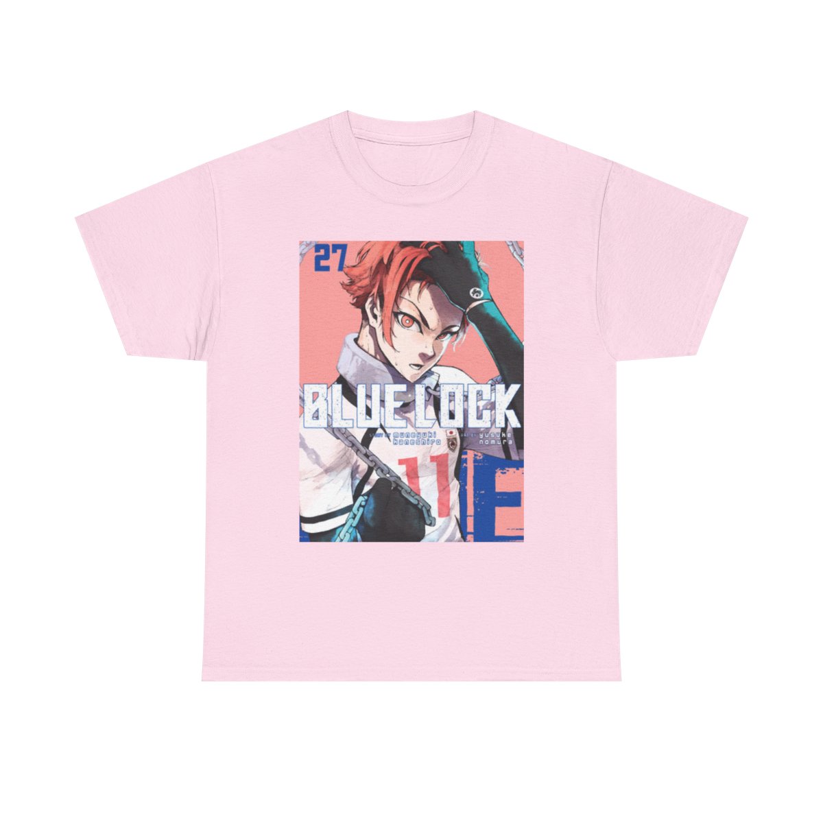 Blue Lock Anime Character Tee | Red-Haired Striker Soccer Graphic Shirt - alternate angle 2, merchandise