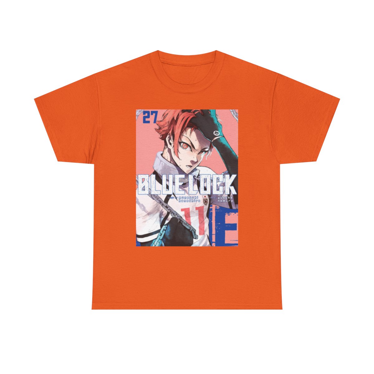 Blue Lock Anime Character Tee | Red-Haired Striker Soccer Graphic Shirt