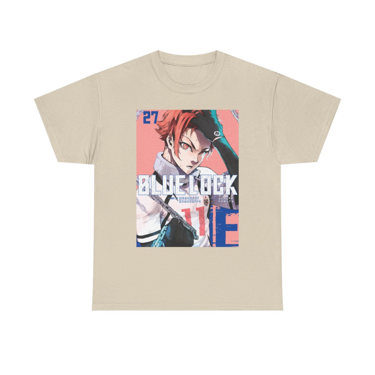 Blue Lock Anime Character Tee | Red-Haired Striker Soccer Graphic Shirt - alternate angle 5, merchandise