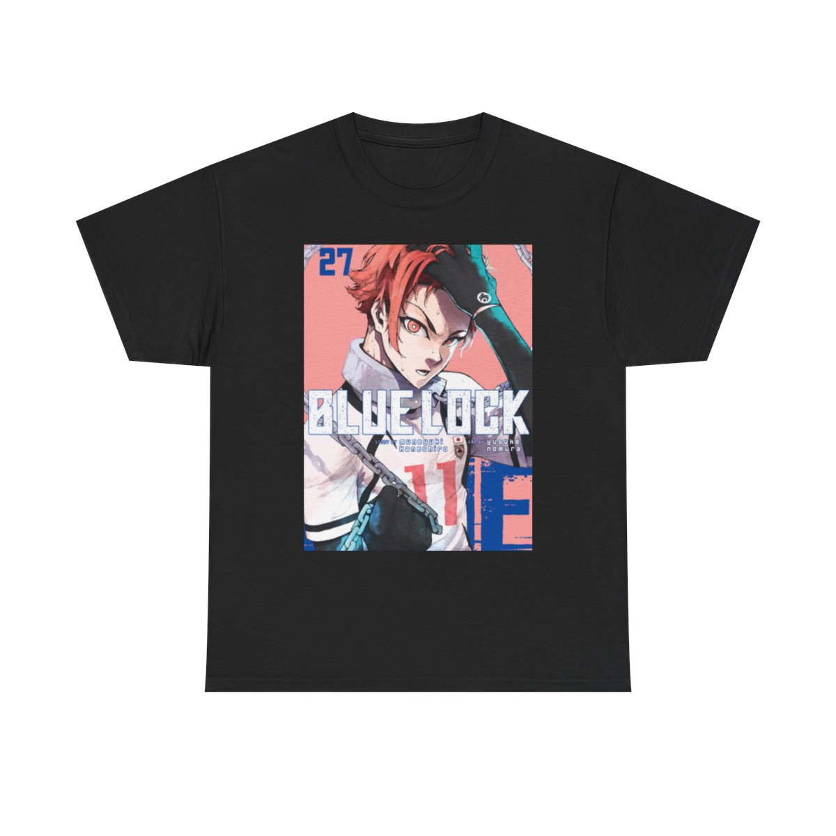 Blue Lock Anime Character Tee | Red-Haired Striker Soccer Graphic Shirt - Official apparel merchandise