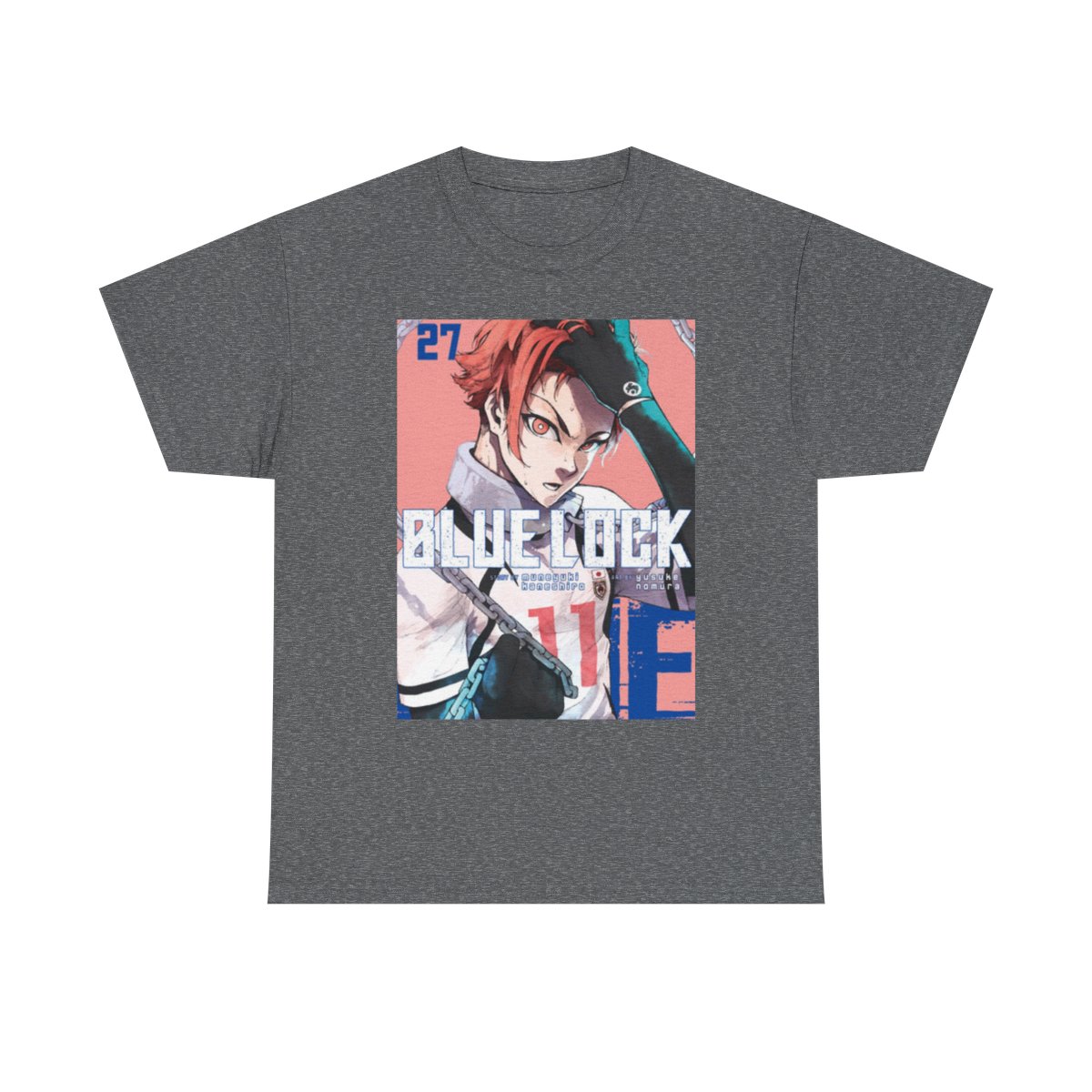 Blue Lock Anime Character Tee | Red-Haired Striker Soccer Graphic Shirt - alternate angle 3, merchandise