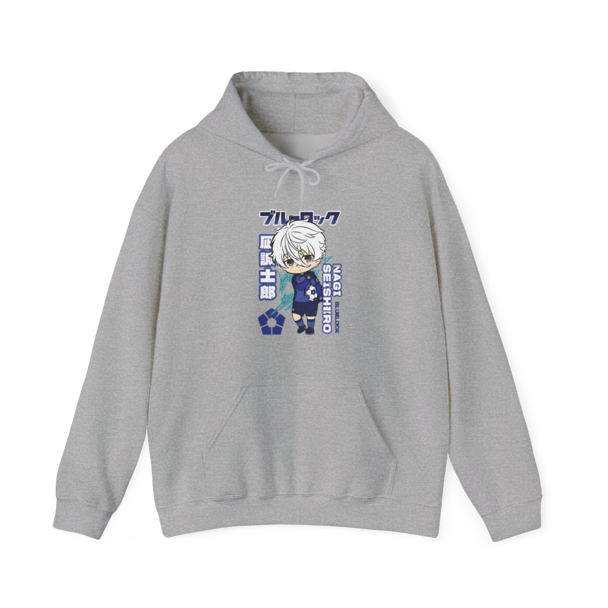Nagi Seishiro Hoodie Blue Lock Striker Icon - alternate angle 2, merchandise