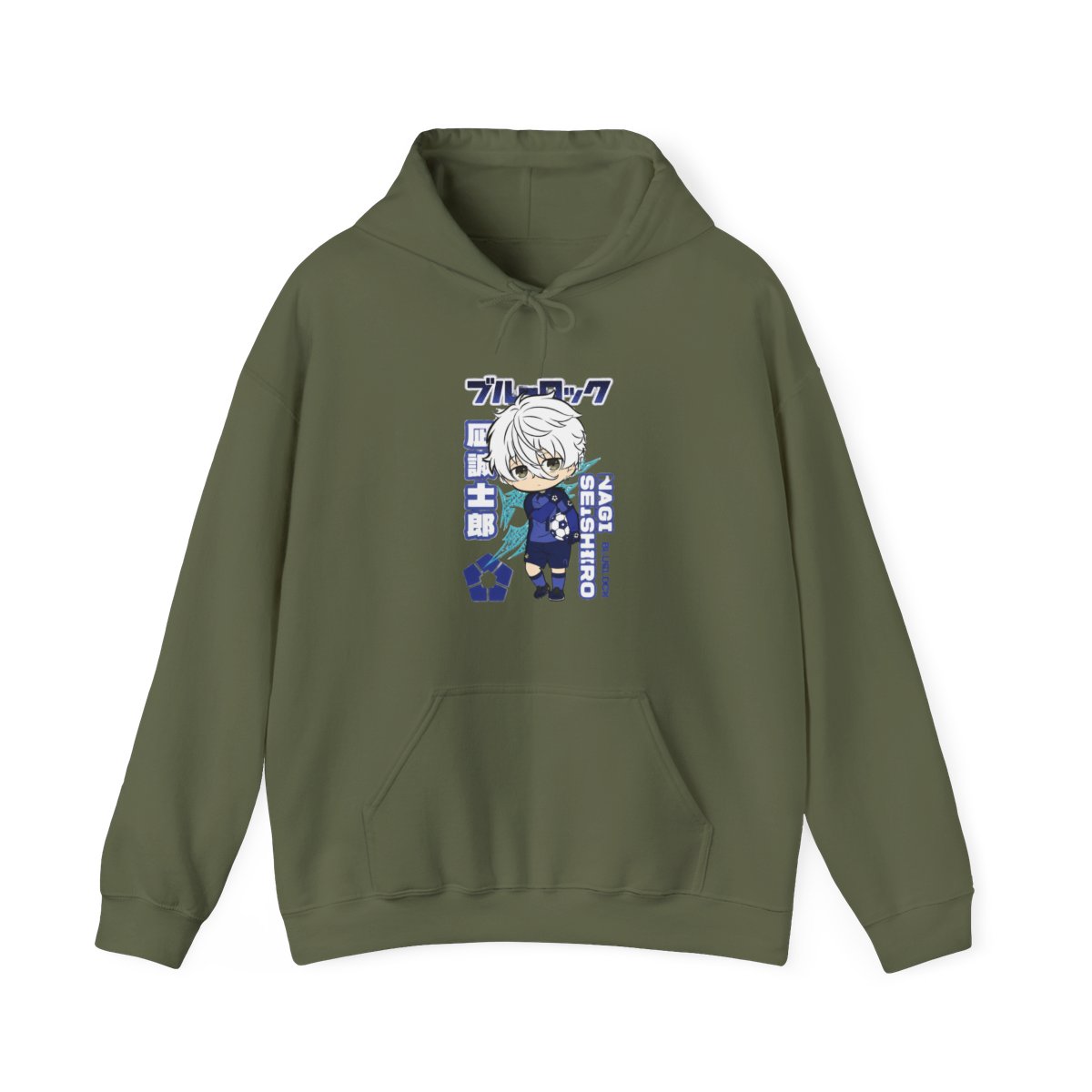 Nagi Seishiro Hoodie Blue Lock Striker Icon - alternate angle 4, merchandise