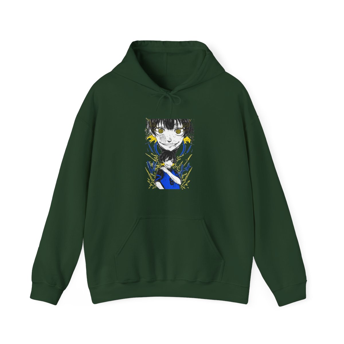 Bachi Hoodie Blue Lock Intense Yellow Eyes Stare Down - alternate angle 5, merchandise